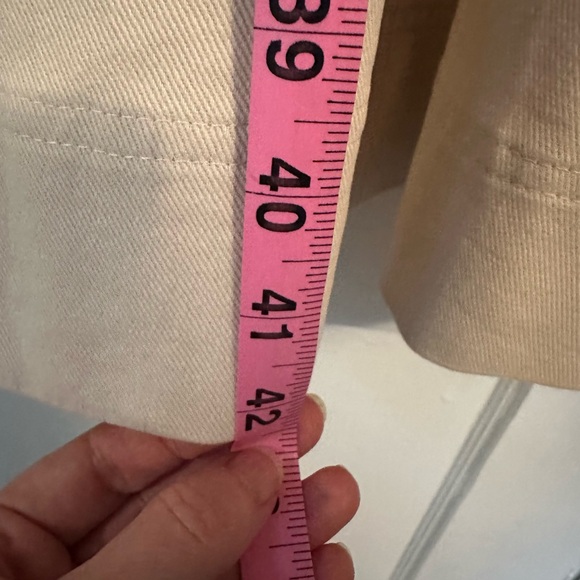 7115 by Szeki Pockets Long Coat, Sand Beige, XS/S, EUC - Picture 10 of 13